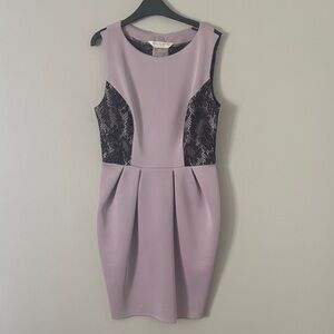 Dorothy Perkins Lilac and Black Mini Dress